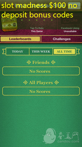 slot madness $100 no deposit bonus codes