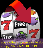 come ottenere bonus dalle slot di oggi