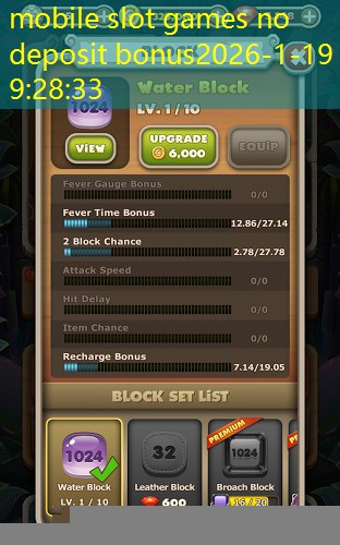 mobile slot games no deposit bonus